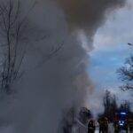 08.02.2022. Skarżysko-Kamienna. Pożar autobusu MPK / Paweł Sieczka / PSP Skarzysko