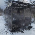 08.02.2022. Skarżysko-Kamienna. Pożar autobusu MPK / Paweł Sieczka / PSP Skarzysko