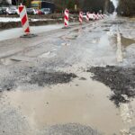 07.02.2022. Kielce ul. Zagnańska. Dziury w nawierzchni / Wiktor Taszłow / Radio Kielce