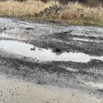 07.02.2022. Kielce ul. Zagnańska. Dziury w nawierzchni / Wiktor Taszłow / Radio Kielce