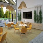 04.08.2021. Zagnańsk. Wizualizacja restauracji i sklepu z pamiątkami w sąsiedztwie dębu „Bartek” / Urząd Gminy w Zagnańsku