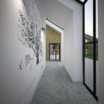 04.08.2021. Zagnańsk. Wizualizacja restauracji i sklepu z pamiątkami w sąsiedztwie dębu „Bartek” / Urząd Gminy w Zagnańsku