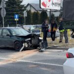 07.03.2022. Kielce. Kolizja na skrzyżowaniu ulic Krakowskiej i Kryształowej / Wiktor Taszłow / Radio Kielce