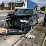 07.03.2022. Kielce. Kolizja na skrzyżowaniu ulic Krakowskiej i Kryształowej / Wiktor Taszłow / Radio Kielce