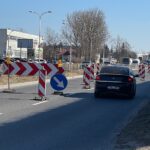 21.03.2022. Kielce. Utrudnienia na ulicy Krakowskiej / Wiktor Taszłow / Radio Kielce