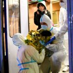 16.03.2022. Kielce. Terytorialsi przy transporcie chorych dzieci z Ukrainy / ppor. Daniel Woś / ŚBOT