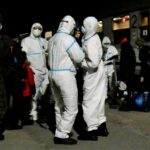 16.03.2022. Kielce. Terytorialsi przy transporcie chorych dzieci z Ukrainy / ppor. Daniel Woś / ŚBOT