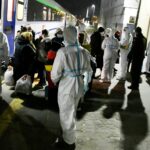 16.03.2022. Kielce. Terytorialsi przy transporcie chorych dzieci z Ukrainy / ppor. Daniel Woś / ŚBOT