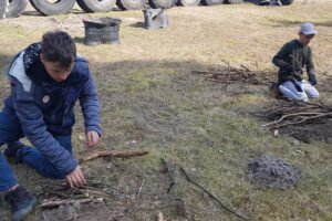 26.03.2022. Leśnica. zajęcia z survivalu dla najmłodszych / SGPO Małogoszcz