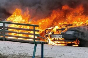 Charków, Ukraina, 03.03.2022. Na zdjęciu bez daty zniszczenia po ataku wojsk rosyjskich na Charków / PAP / PCPM