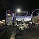 18.03.2022. Okolice Cieklińska. Pożar auta / OSP KSRG Ruda Maleniecka