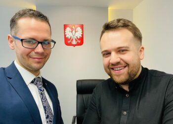 Tomasz Porębski i Matek Materek - prezydent Starachowic / Tomasz Porębski/Facebook