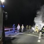 18.03.2022. Okolice Cieklińska. Pożar auta / OSP KSRG Ruda Maleniecka