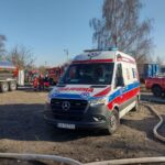 28.03.2022. Kraków. Pożar wagonów kolejowych / JRG 6 Kraków