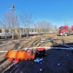 28.03.2022. Kraków. Pożar wagonów kolejowych / JRG 6 Kraków