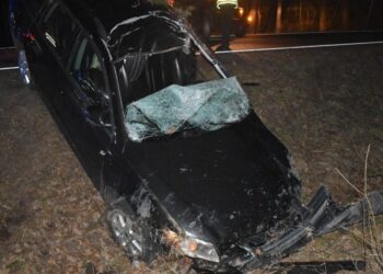 30.01.2022. Bógdał. Tragiczny wypadek / KPP Zawiercie
