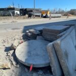 23.03.2022. Kielce, ul. Domaszowska. Remont / Wiktor Taszłow / Radio Kielce