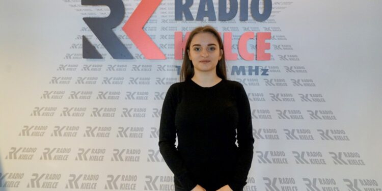 20.03.2022. Radio Kielce. Spodziewany Gość. Na zdjęciu: Weronika Adamenko / Piotr Kwaśniewski / Radio Kielce