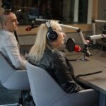 25.03.2022. Kielce. Sportowa debata Radia Kielce. Na zdjęciu (od lewej): Piotr Kisiel - radny Rady Miasta Kielce, Anna Kibortt - radna Rady Miasta Kielce / Sebastian Kalwat / Radio Kielce