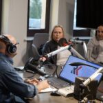 25.03.2022. Kielce. Sportowa debata Radia Kielce. Na zdjęciu (od lewej): Rafał Szymczyk - Radio Kielce, Anna Kibortt - radna Rady Miasta Kielce, Piotr Kisiel - radny Rady Miasta Kielce / Sebastian Kalwat / Radio Kielce