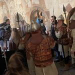 Wąchock. Plan filmowy serialu „Korona królów. Jagiellonowie” / Fot. Anna Głąb - Radio Kielce