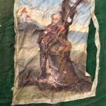 15.03.2022. Tokarnia. Chorągiew, która zostanie odrestaurowana / Muzeum Wsi Kieleckiej