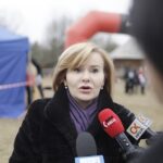 06.03.2022. Tokarnia. Bieg Tropem Wilczym. Na zdjęciu: Anna Krupka - wiceminister sportu i turystyki / Jarosław Kubalski / Radio Kielce