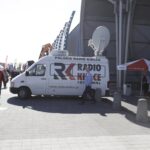 18.03.2022. Kielce. Targi AGROTECH. Mobilne studio Radia Kielce / Jarosław Kubalski / Radio Kielce