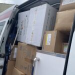 07.03.2022. Kielce. Karetka pogotowia przekazana Ukrainie przez Świętokrzyskie Centrum Ratownictwa Medycznego i Transportu Sanitarnego / Iwona Murawska / Radio Kielce