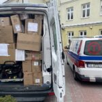 07.03.2022. Kielce. Karetka pogotowia przekazana Ukrainie przez Świętokrzyskie Centrum Ratownictwa Medycznego i Transportu Sanitarnego / Iwona Murawska / Radio Kielce