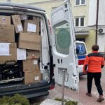 07.03.2022. Kielce. Karetka pogotowia przekazana Ukrainie przez Świętokrzyskie Centrum Ratownictwa Medycznego i Transportu Sanitarnego / Iwona Murawska / Radio Kielce