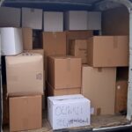 10.03.2022. Skalbmierz. Zespół Placówek Oświatowych włączył się w pomoc dla uchodźców z Ukrainy / Anna Surówka