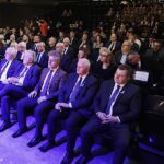 18.03.2022. Kielce. Otwarcie targów AGROTECH. Na zdjęciu (w pierwszym rzędzie, od lewej): Zbigniew Koniusz - wojewoda świętokrzyski, Bożena Szczypiór - zastępca prezydenta Kielc, Jan Krzysztof Ardanowski - pełnomocnik do spraw Rolnictwa i Rozwoju Wsi, Andrzej Bętkowski - marszałek województwa świętokrzyskiego, poseł Czesław Siekierski, senator Krzysztof Słoń, Marek Jońca - członek zarządu województwa i Artur Konarski - Solidarność Rolników Indywidualnych / Jarosław Kubalski / Radio Kielce