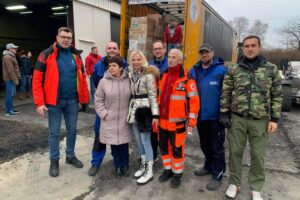 07.03.2022. Sandomierz. 40 ton darów dla Ukrainy przyjechało do Sandomierza z Wiednia / Michał Mendak / rzecznik burmistrza Sandomierza