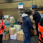 07.03.2022. Sandomierz. 40 ton darów dla Ukrainy przyjechało do Sandomierza z Wiednia / Michał Mendak / rzecznik burmistrza Sandomierza