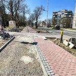 28.03.2022. Kielce. Ścieżka na ulicy Krakowskiej / Jarosław Kubalski / Radio Kielce