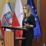 25.03.2022. Kielce. Targi Kielce. Konferencja poświęcona możliwościom wsparcia zatrudnienia obywateli Ukrainy. Na zdjęciu: Aleksandra Marcinkowska - dyrektor Wojewódzkiego Urzędu Pracy / Wiktor Taszłow / Radio Kielce