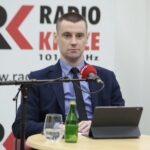 20.03.2022. Kielce. Studio Polityczne Radia Kielce. Na zdjęciu: Dawid Lewicki - Konfederacja / Wiktor Taszłow / Radio Kielce
