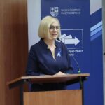 25.03.2022. Kielce. Targi Kielce. Konferencja poświęcona możliwościom wsparcia zatrudnienia obywateli Ukrainy. Na zdjęciu: Renata Janik - wicemarszałek województwa świętokrzyskiego / Wiktor Taszłow / Radio Kielce