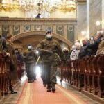 01.03.2022. Kielce. Bazylika katedralna. Msza święta w intencji Żołnierzy Wyklętych / Wiktor Taszłow / Radio Kielce