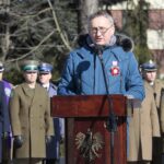 01.03.2022. Kielce. Narodowy Dzień Pamięci Żołnierzy Wyklętych. Uroczystości przed Pomnikiem Armii Krajowej. Na zdjęciu: Zbigniew Koniusz - wojewoda świętokrzyski / Wiktor Taszłow / Radio Kielce