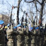 01.03.2022. Kielce. Narodowy Dzień Pamięci Żołnierzy Wyklętych. Uroczystości przed Pomnikiem Armii Krajowej / Wiktor Taszłow / Radio Kielce