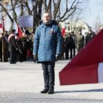 01.03.2022. Kielce. Narodowy Dzień Pamięci Żołnierzy Wyklętych. Uroczystości przed Pomnikiem Armii Krajowej. Na zdjęciu: Zbigniew Koniusz - wojewoda świętokrzyski / Wiktor Taszłow / Radio Kielce