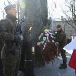 01.03.2022. Kielce. Narodowy Dzień Pamięci Żołnierzy Wyklętych. Uroczystości przed Pomnikiem Armii Krajowej / Wiktor Taszłow / Radio Kielce