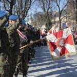 01.03.2022. Kielce. Narodowy Dzień Pamięci Żołnierzy Wyklętych. Uroczystości przed Pomnikiem Armii Krajowej / Wiktor Taszłow / Radio Kielce