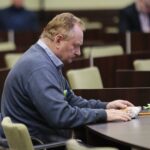 03.03.2022. Kielce. Sesja Rady Miasta Kielce. Na zdjęciu: Wiesław Koza - radny / Wiktor Taszłow / Radio Kielce