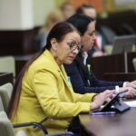 03.03.2022. Kielce. Sesja Rady Miasta Kielce.radna Marianna Noworycka-Gniatkowska / Wiktor Taszłow / Radio Kielce