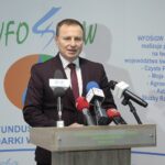 07.03.2022. Kielce. Konferencja WFOSiGW. Na zdjęciu: Ryszard Gliwiński - prezes Wojewódzkiego Funduszu Ochrony Środowiska i Gospodarki Wodnej / Wiktor Taszłow / Radio Kielce