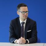 09.03.2022. Kielce. Konferencja na temat planów edukacyjnych Kielc. Na zdjęciu: Tomasz Porębski - rzecznik UM Kielce / Wiktor Taszłow / Radio Kielce