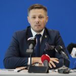 09.03.2022. Kielce. Konferencja na temat planów edukacyjnych Kielc. Na zdjęciu: Marcin Chłodnicki - zastępca prezydenta Kielc / Wiktor Taszłow / Radio Kielce
